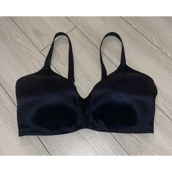 Bali 6556 One Smooth U Concealing T-Shirt Bra Lined Wire Free Womens 38DD Black - Picture 2 of 6